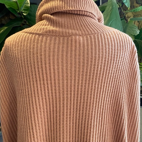 Flawless Vici Turtleneck Peplum Boxy Dolman Oversized Chain Knit Sweater - Picture 11 of 12